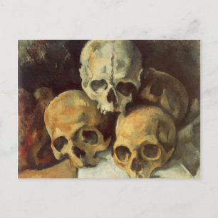 Pyramid of Skulls Vintage Halloween Postcard