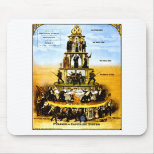 Pyramid Of The Capitalist System (Anti-Capitalism) Mouse Mat