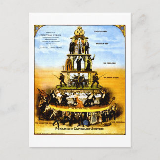 Pyramid Of The Capitalist System (Anti-Capitalism) Postcard
