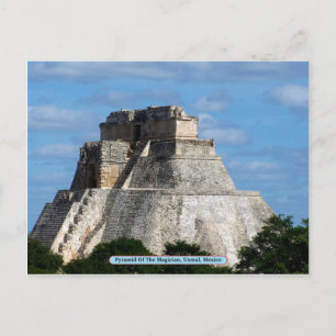 Pyramid Of The Magician, Uxmal, Mexico Postcard