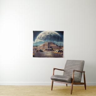 Pyramid of the Moon, Teotihuacan, Mexico Travel Tapestry