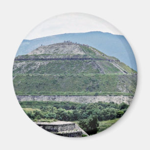 Pyramid Of The Sun At Teotihuacan Ruins, Near Mexi Magnet