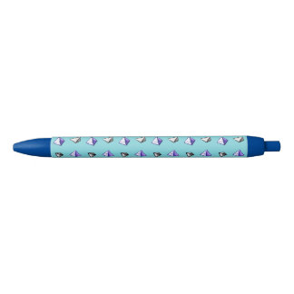 Pyramid Pattern Geometric Geek Math Lover Blue Ink Pen
