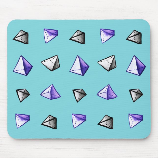 Pyramid Pattern Geometric Geek Math Lover Mouse Mat (Front)