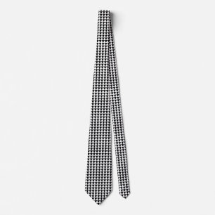 Pyramid Pattern - White on Black Tie