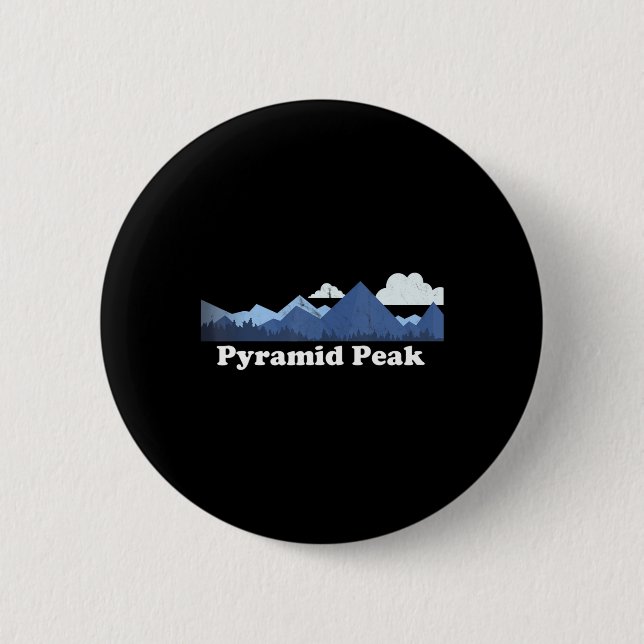 Pyramid Peak Bagger New York NY Climbing Hiking  6 Cm Round Badge (Front)