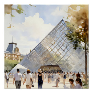 Pyramid Poster of the Louvre Musée Parisienne