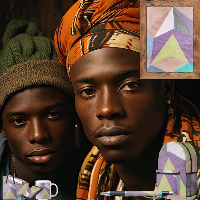 Pyramid Printed Backpack (Get the full "Pyramid" collection at: https://bit.ly/SmartArtZazzle. )