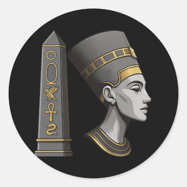 Pyramid Queen Sticker - Egyptian Viny (Front)