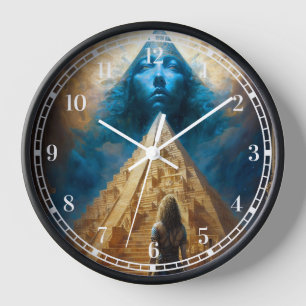Pyramid Visionary Surreal Art Clock