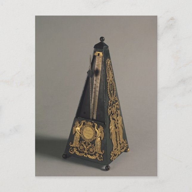 Pyramidal metronome, 1815 postcard (Front)