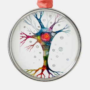 Pyramidal neuron in the neocortex metal tree decoration