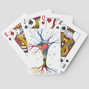 Pyramidal neuron in the neocortex playing cards