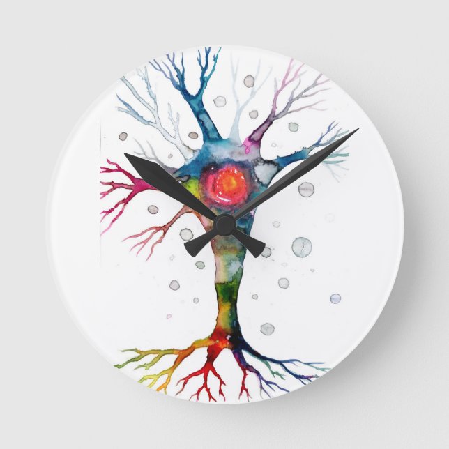 Pyramidal neuron in the neocortex round clock (Front)