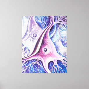 Pyramidal neurons canvas print