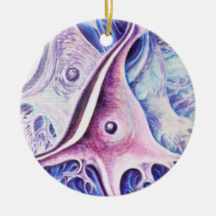Pyramidal neurons ceramic tree decoration