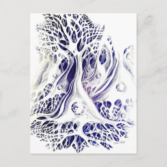 Pyramidal neurons drawing  postcard (Front)