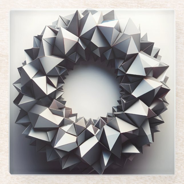 pyramides ring glass coaster (Front)