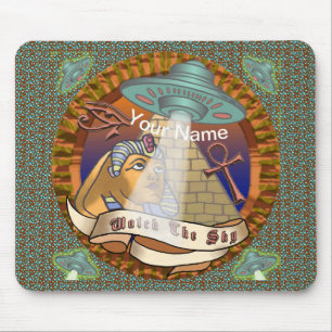 Pyramids Alien Spaceship   Mouse Mat