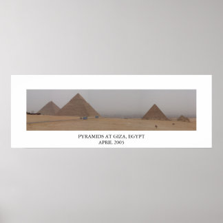 Pyramids at Giza, Egypt Poster
