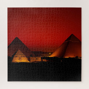 Pyramids at Red Sunset Jigsaw Puzzle