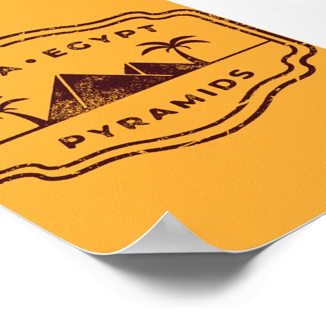 Pyramids Giza Egypt Poster (Corner)