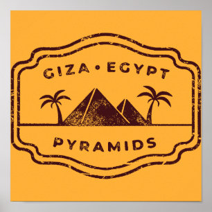 Pyramids Giza Egypt Poster