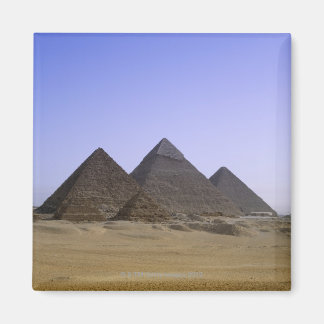 Pyramids in desert Cairo, Egypt Magnet