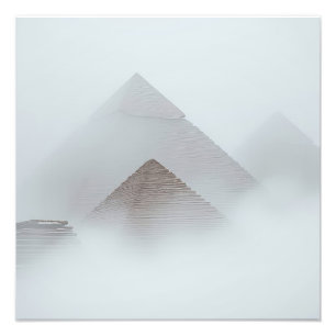 Pyramids in the Mist Photo Print