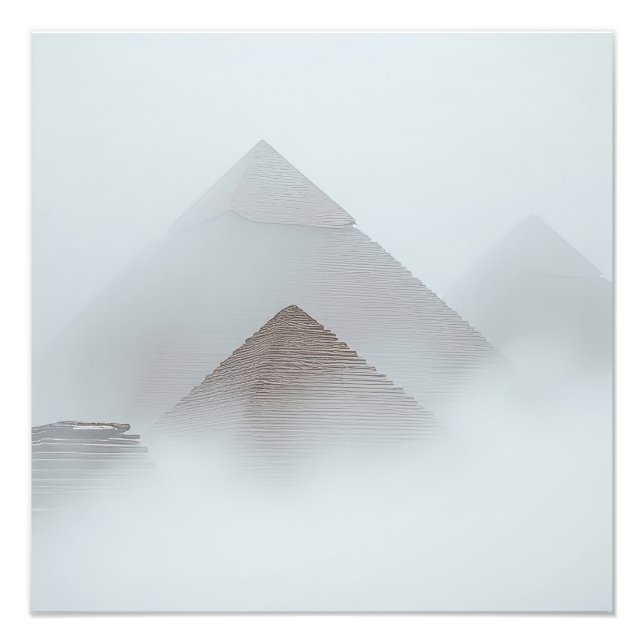Pyramids in the Mist Photo Print (Front)