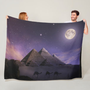 PYRAMIDS in the MOONLIGHT Fleece Blanket