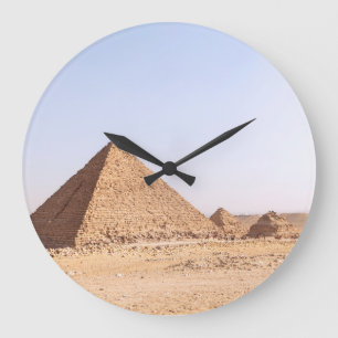 Pyramids of Egypt Large Clock