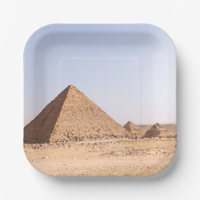 Pyramids of Egypt   Paper Plate (Front)