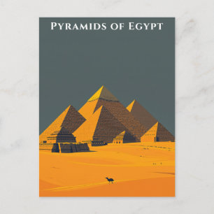 Pyramids of Egypt Travel Ancient Wonders Postcard
