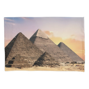 pyramids of giza Ancient Egypt Desert landscape Pillowcase