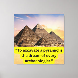 pyramids of Giza and egypt discovery Canvas Print