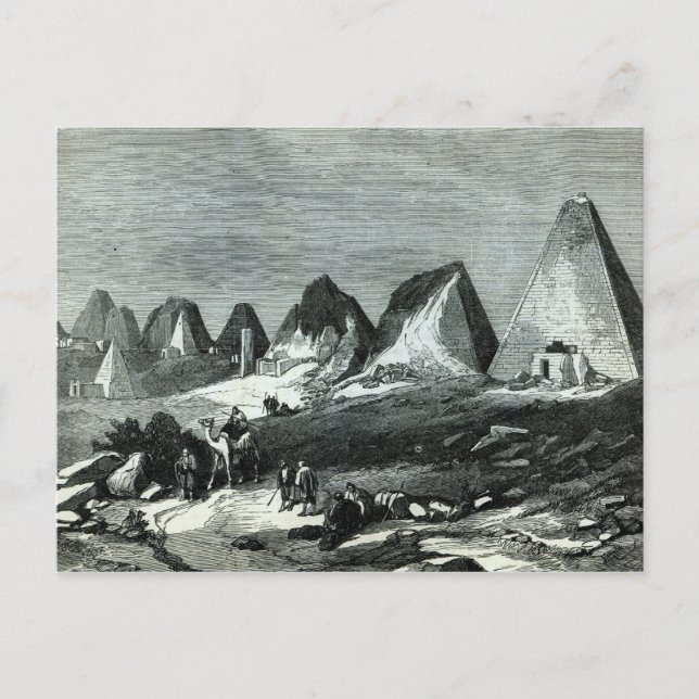 Pyramids of Meroe, on the Nile Postcard (Front)