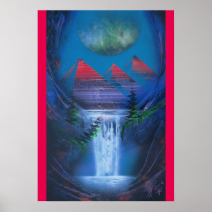 Pyramids of the past painting print