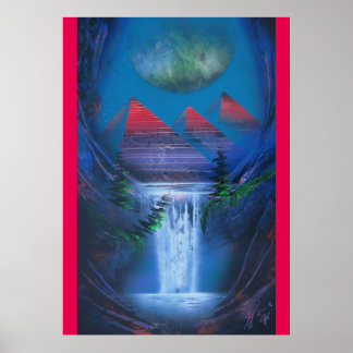 Pyramids of the past painting print