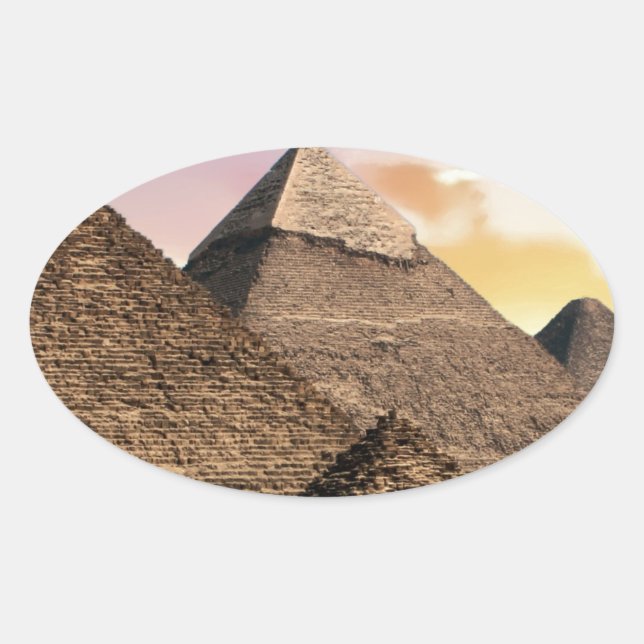 pyramids oval sticker (Front)