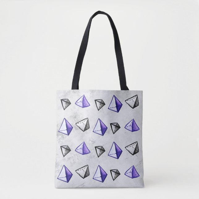 Pyramids Pattern Geometry Math Teacher Tote Bag (Front)