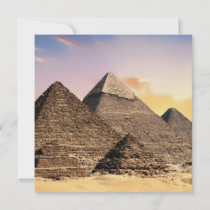Pyramids Sphinx Ancient Egypt Khufu Pharaoh  Holiday Card