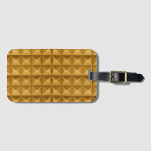 Pyramids, triangles golden texture. luggage tag