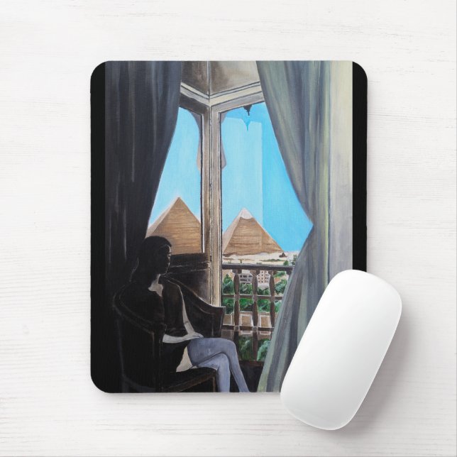 Pyramisa Hotel Painting by Alfred Fox Mouse Mat (With Mouse)