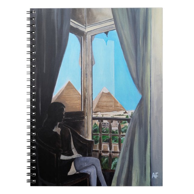 Pyramisa Hotel Painting by Alfred Fox Notebook (Front)