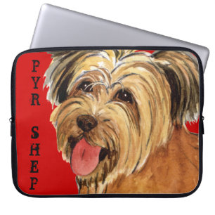 Pyrenean Shepherd Colour Block Laptop Sleeve