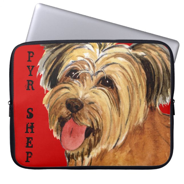 Pyrenean Shepherd Colour Block Laptop Sleeve (Front)