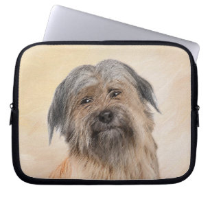 Pyrenean Shepherd Painting - Cute Original Dog Art Laptop Sleeve