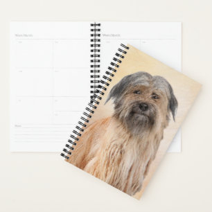 Pyrenean Shepherd Painting - Cute Original Dog Art Planner