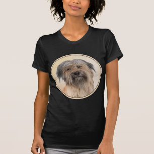 Pyrenean Shepherd Painting - Cute Original Dog Art T-Shirt